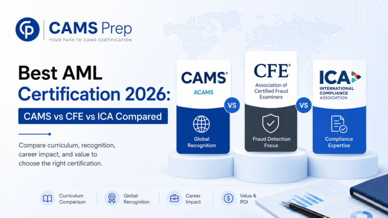 Best AML Certification 2026 CAMS vs CFE vs ICA Compared